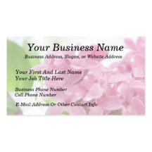 Lilac Flowers In The Morning Sunlight Business Card