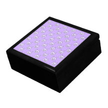 Lilac Purple cat pattern. Jewelry Box