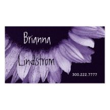 Lilac Purple Sunflower Business Card