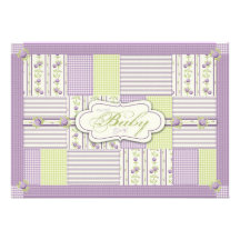 Lilac Rose Quilt Invitation Card