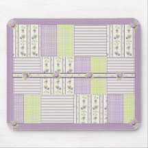 Lilac Rose Quilt Mousepad