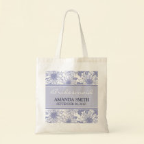 Lilac Sunflowers Personalised Wedding Party Bag bags