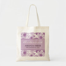 Lilac Sunflowers Personalised Wedding Party Bag