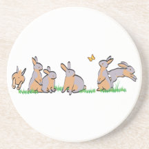 LILAC TANS IN THE GRASS DRINK COASTER
