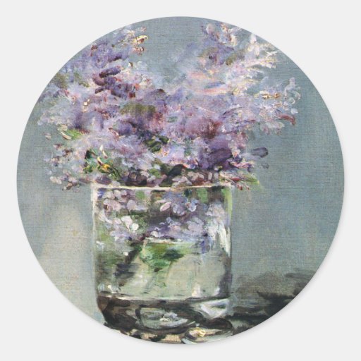 Lilacs by Manet Sticker
