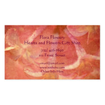 Lilacs Photo with Hearts Design Business Card