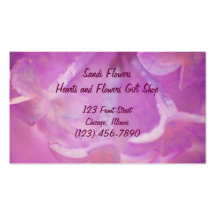 Lilacs Photo with Hearts Design Business Card Templates