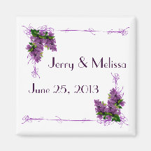 Lilacs Wedding Favor Magnet