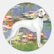 Lilies 2 - White Whippet (11b) Stickers