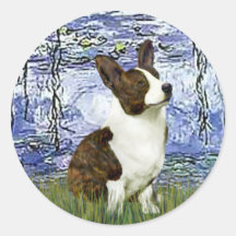 Lilies #6 - Cardigan Welsh Corgi Sticker