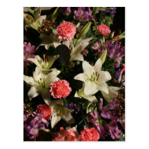 Lilies and carnations post cards