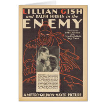 Lillian Gish The Enemy movie advertisement Greeting Card