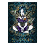 "Lillian" Gothic Hummingbird Fairy Art Card