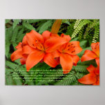 Lily flower - Iridescent orange (Matt 28-30) Print