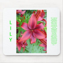 Lily - Iridescent Red (Luke 12:15) Mousemat