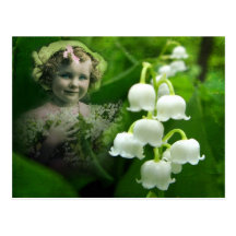 Lily of the Valley Sweet White Bell Flower Bouquet Postcard