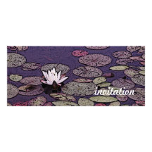 lily pond Art-Nouveau invitation