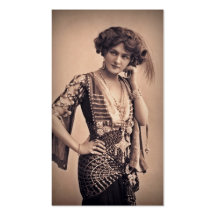 Lily Vintage Movie Star Business Card Template