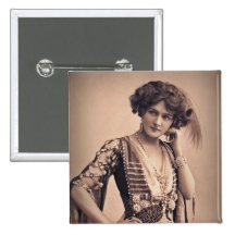 Lily Vintage Movie Star Button