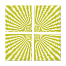 Lime and White Funky Abstract Art  Wrapped Canvas Stretched Canvas Print