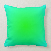 Lime Aqua Gradient Throw Pillow