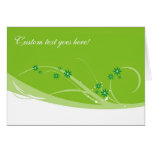 Lime Flowers Card