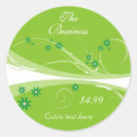 Lime Flowers Stickers