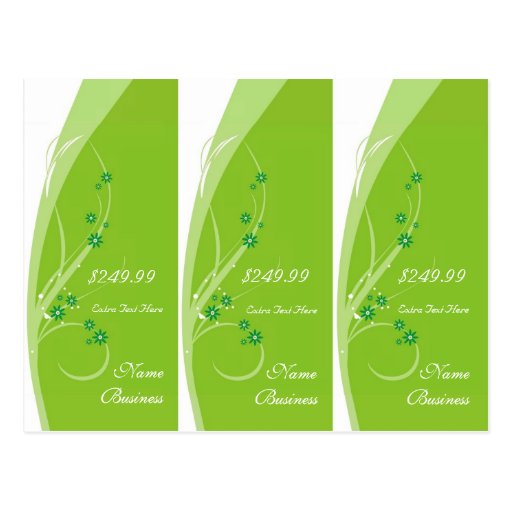 Lime Flowers Tags Postcard