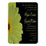 Lime & Fuchsia Gerber Daisy Wedding Invitation