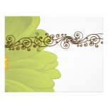 Lime Gerber Daisy Wedding RSVP Invite