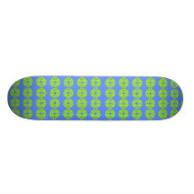 lime green and turquoise custom skateboard