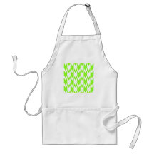 Lime Green and White Chevron Pattern. Aprons