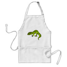 Lime Green & Black Gecko Apron