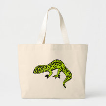 Lime Green & Black Gecko Bags