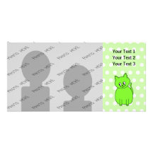 Lime Green Cat. Picture Card