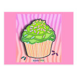 Lime Green Frosted CUPCAKE POSTCARD