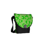 Lime Green Leopard Print Pattern. Courier Bag