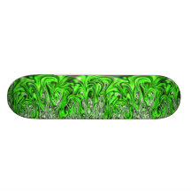 Lime Green Molten Lava Graphics Skateboard Deck