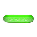 Lime Green Paisley Skateboard Mini