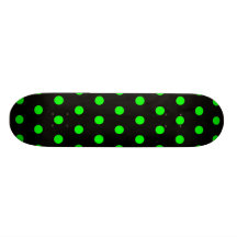 Lime Green Polka Dot Skateboard