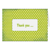 Lime green Polkadot Greeting Card