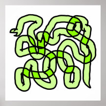 Lime Green Snake. Print