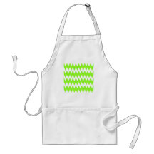 Lime Green Zigzags. Apron