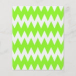 Lime Green Zigzags. Full Color Flyer