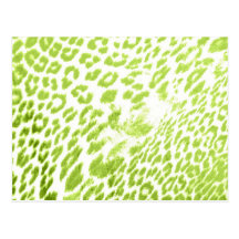 Lime Leopard Print Post Card