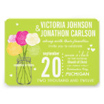 Lime Photo Ranunculus Rose ModernTypography Personalized Invitation