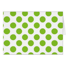 Lime Polka Dots Greeting Card