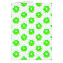 Lime Slice Polka Dots Pattern Card