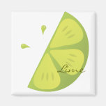 Lime SLice Refrigerator Magnets