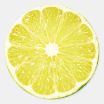 Lime Slice Round Stickers
